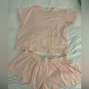 Parke pink Pointelle pajamas